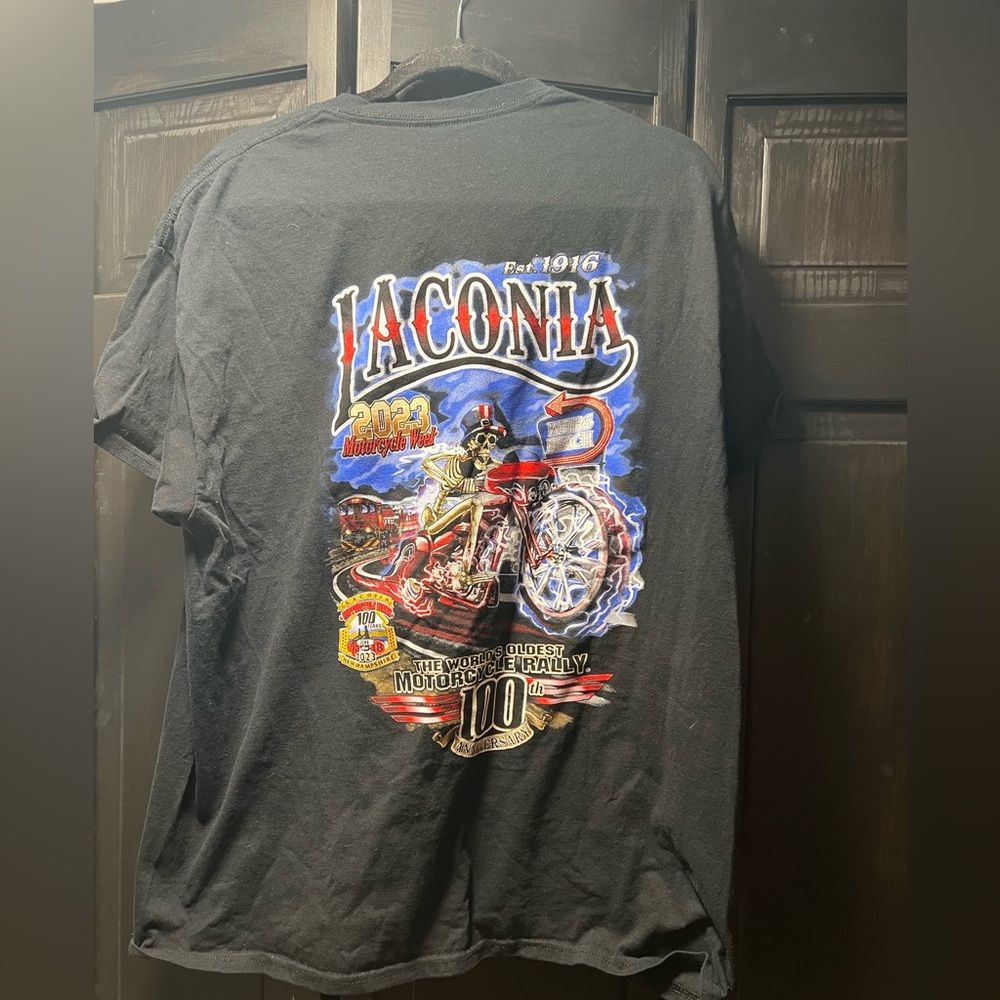 LACONIA BIKEWEEK 100th ANNIVERSARY Men’s tshirt